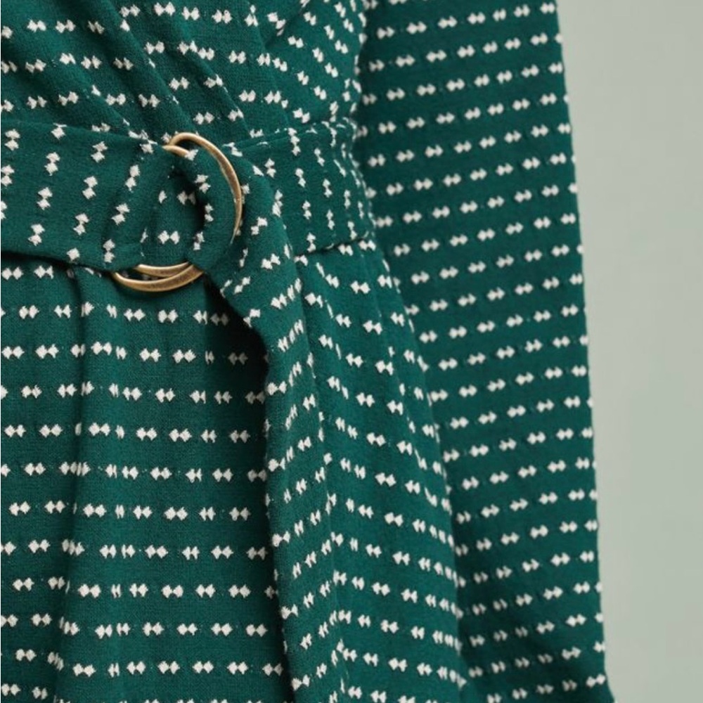 Maeve Teal Patterned Long Sleeve Dress - Picture 3 of 6